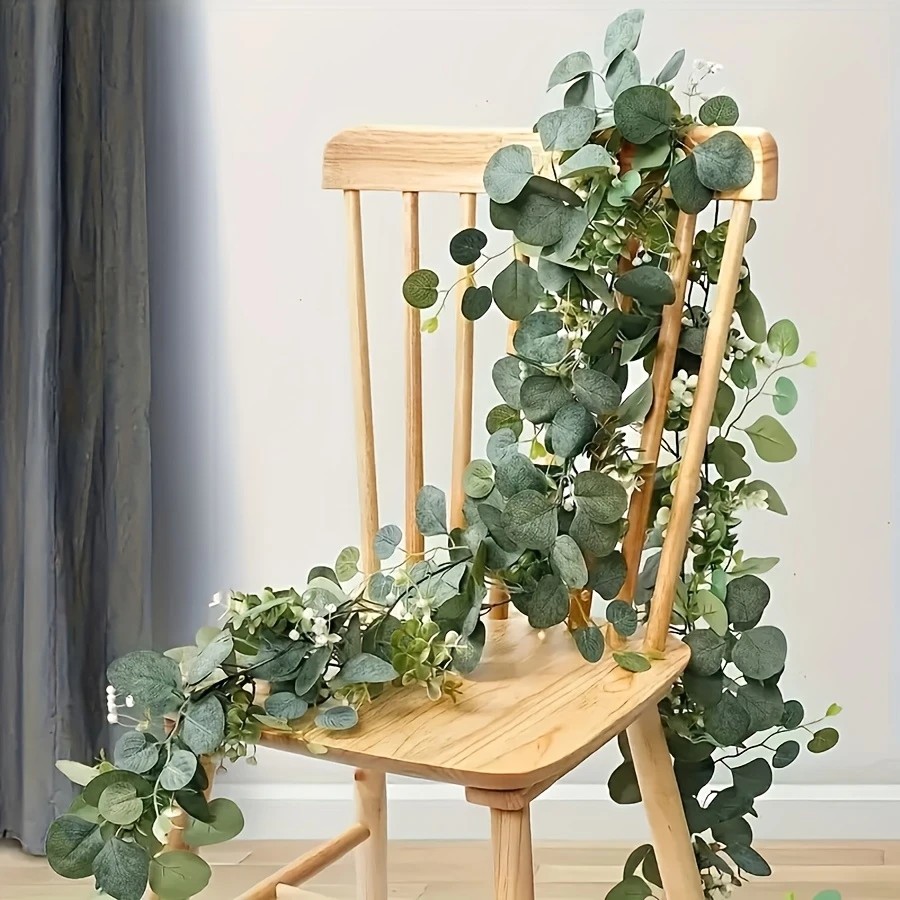Eucalyptus Preserved - 1Pc Kunstmatige Eucalyptus Bladeren Groen Garland
