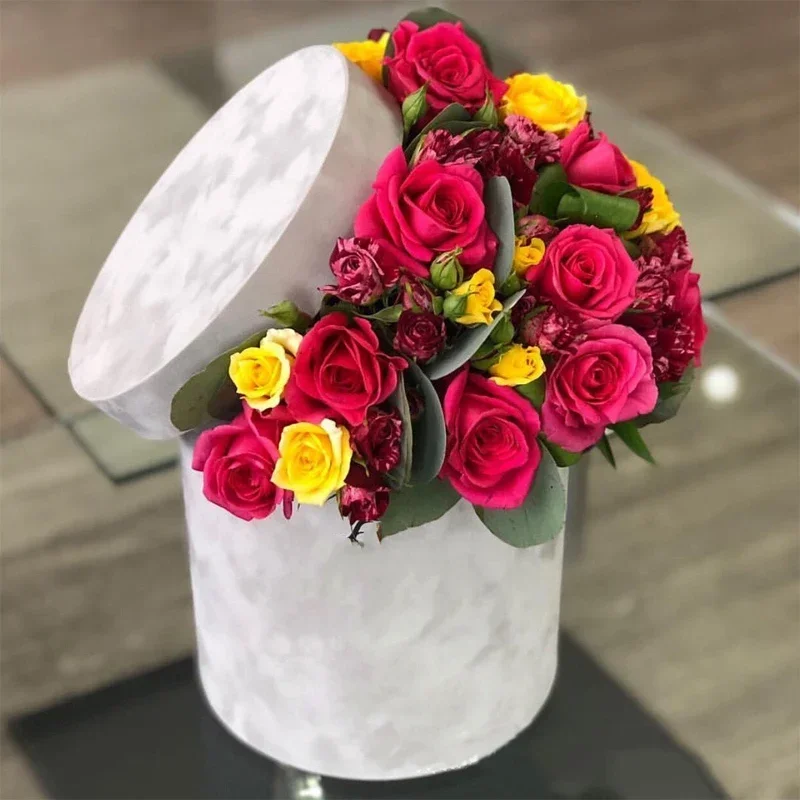 Florist Supply Buckets - 3 stks/set Ronde Vorm Fluwelen Geschenkdoos