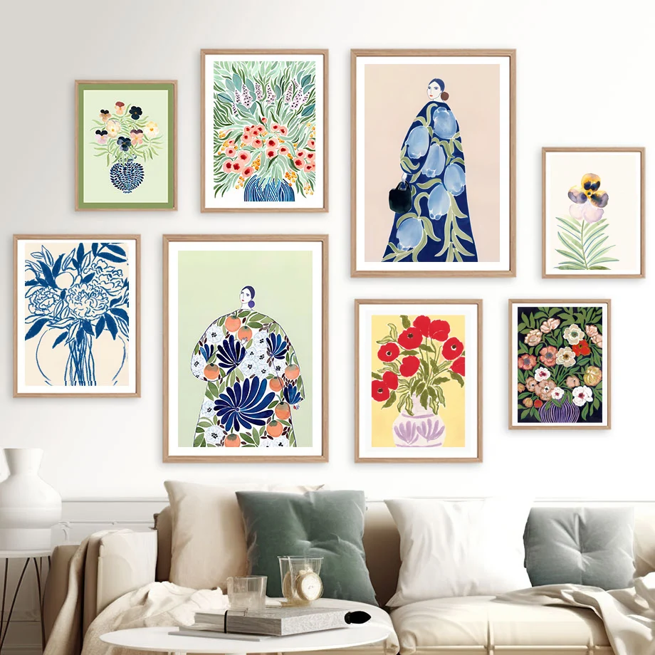 Florist Supply Vases - Abstracte vrouw bloemenvaas botanische moderne galerij