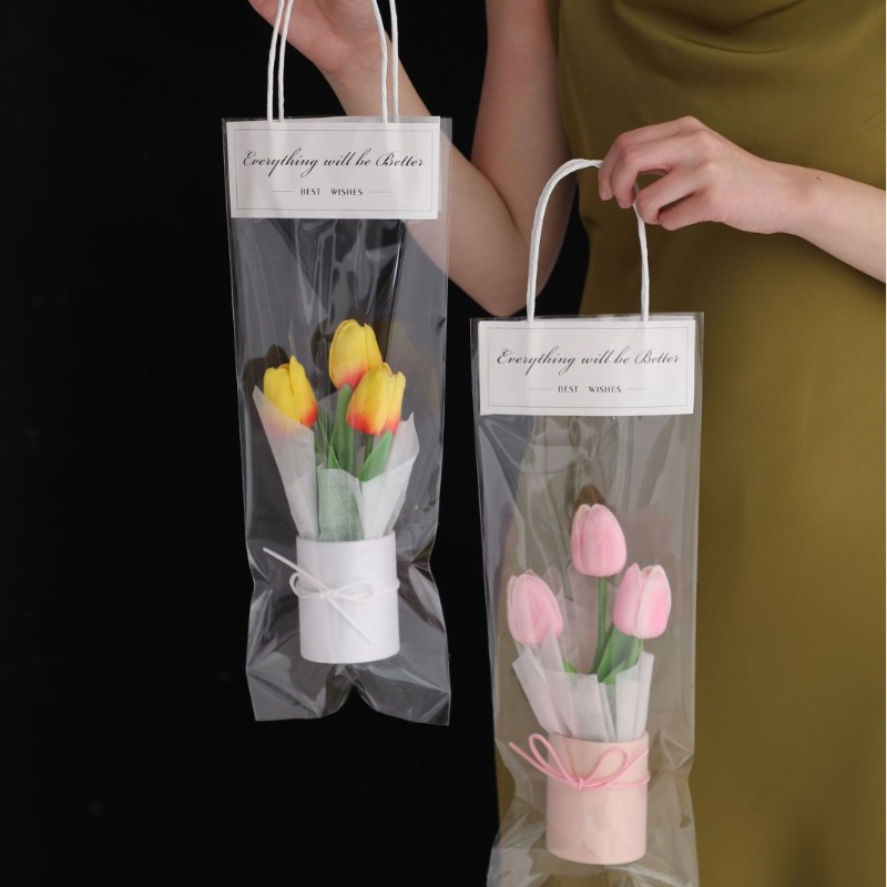 Handgebreide tulp bloemenbox,  - Florist Supply Buckets recensie en prijs