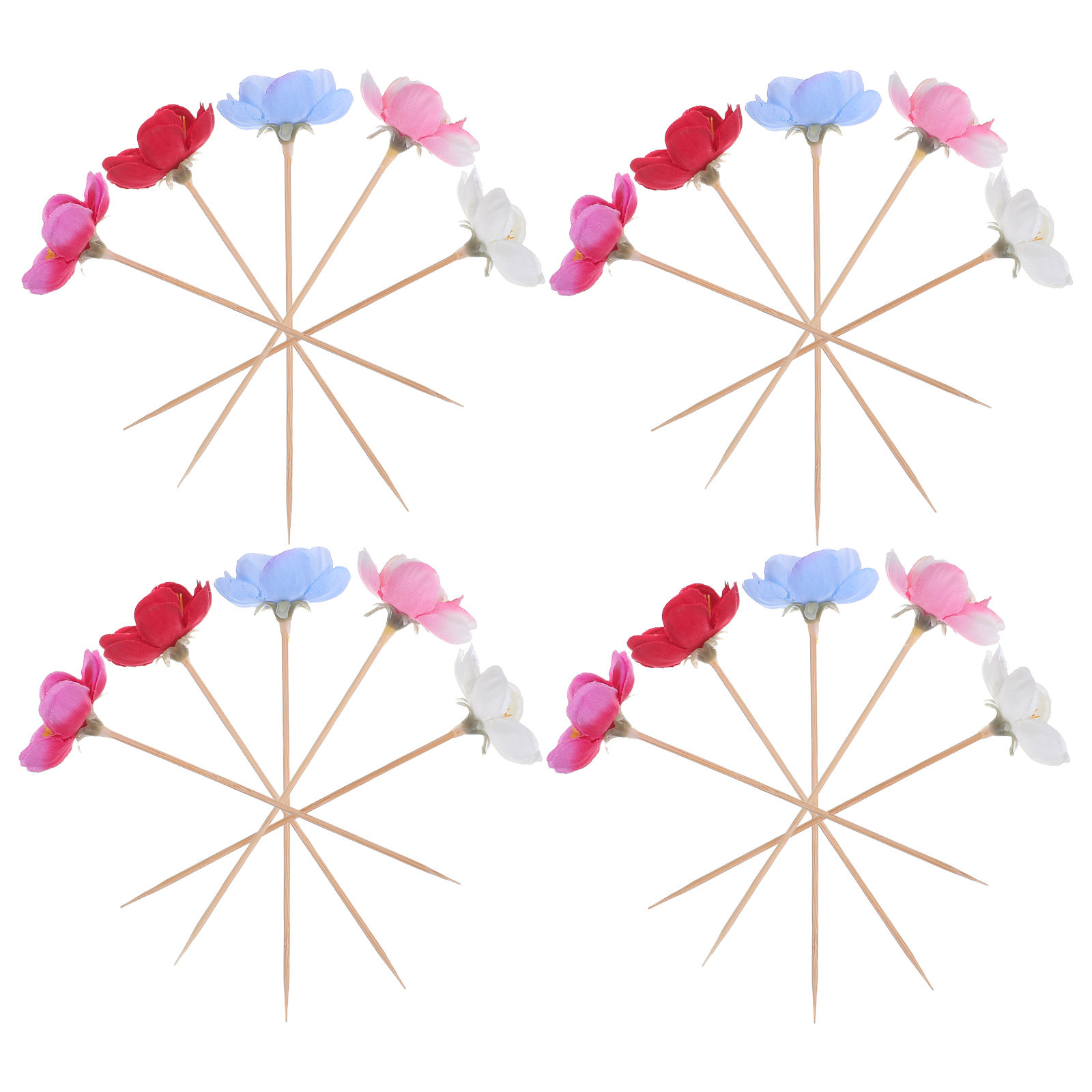 100 stuks elegante bloemenfrui - Floral Picks Wood recensie en prijs