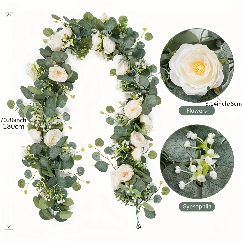 70 inch eucalyptus- en rozensl - Eucalyptus Preserved recensie en prijs