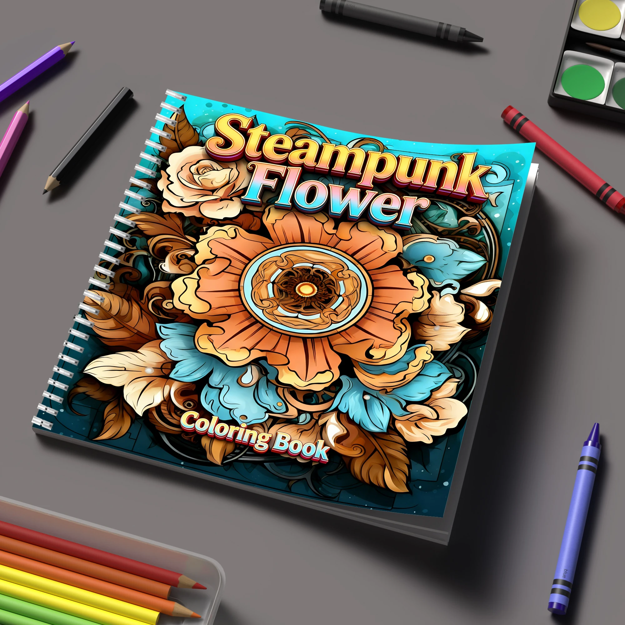 Kleurboek Steampunk Bloemen vo - Flower Supply recensie en prijs