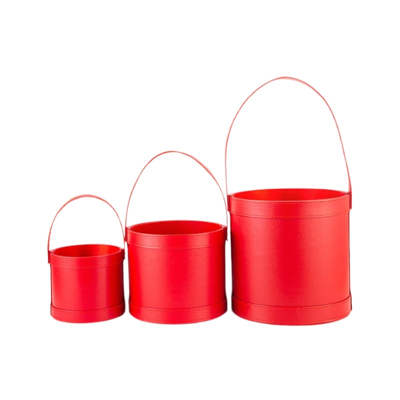 Draagbare ronde lederen cadeau - Florist Supply Buckets recensie en prijs