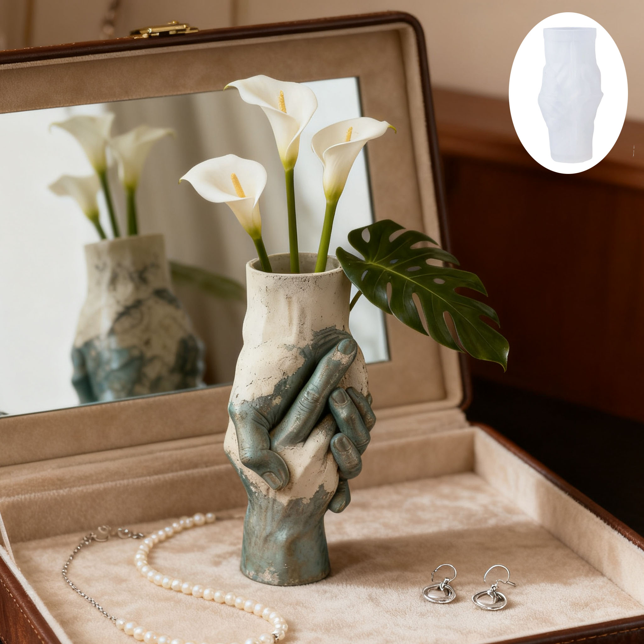 Artistieke hand-in-hand vaas s - Florist Supply Vases recensie en prijs