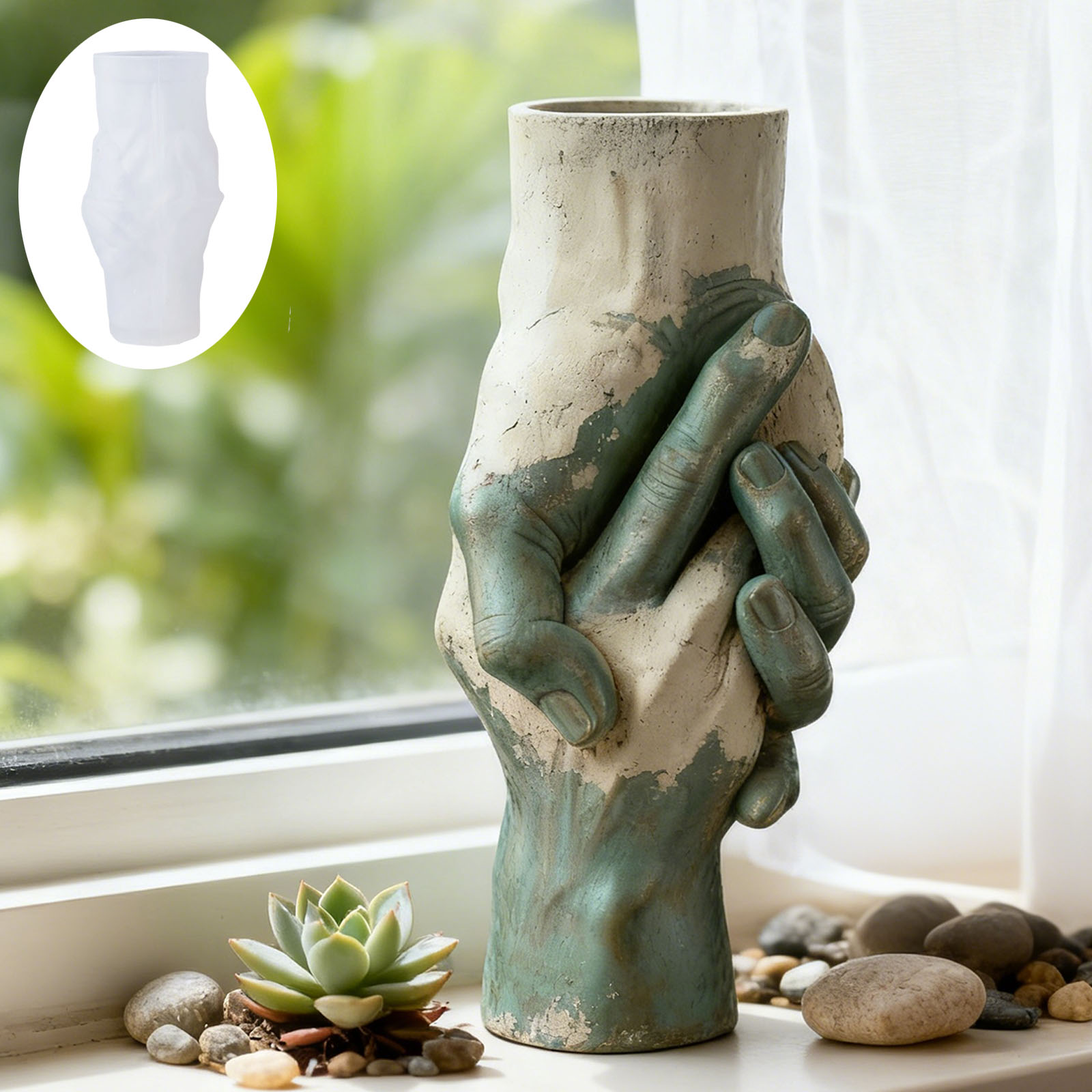 Artistieke hand-in-hand vaas s - Florist Supply Vases recensie en prijs